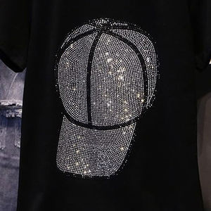 Camiseta de hombre con pedrería, 100% algodón, manga corta, de buena calidad, precio económico, corte holgado, el mejor diseño. - Product Image 2