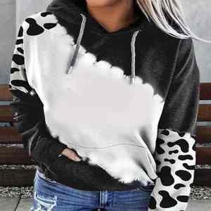 Femmes Plus Size 3D Tie Dye Pullover Manches longues Sublimation Graphic Sweats à capuche vierges pour le printemps/automne respirant PCS-R-36 à capuche - Product Image 1