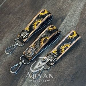 LLavero de cuero de vaca genuino, correa de muñeca creativa con Clip para llave, novedad, personalizado, para mujer - Product Image 1
