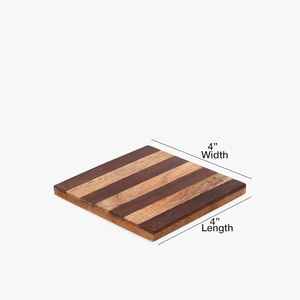 Square <b>Walnut</b> Wood Coasters Polished Eco-Friendly 300mm Diameter Contemporary Style MN Exports - Product Image 5