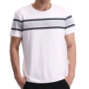 เสื้อยืดผู้ชายขายส่ง แฟชั่นคุณภาพสูง เนื้อผ้าหนา 250 กรัม ผ้าไหม/ผ้าฝ้าย แคนวาส ถัก แขนสั้น คอเสื้อแบบพิเศษ เป็นมิตรต่อสิ่งแวดล้อม - Product Image 4