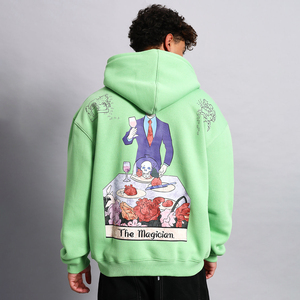 ผู้ผลิตเสื้อฮู้ดดี้แบบสั่งทำพิเศษ ผ้าฝ้าย 100% สำหรับฤดูหนาว ทรงครอป พิมพ์ลาย DTG คุณภาพสูง ย้อมสีพื้น พิมพ์ลายทั่วตัว พร้อมโลโก้สั่งทำ - Product Image 2