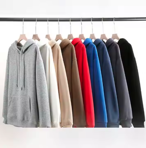 Unisex Hombres 100% Algodón Fleece Casual Cremallera-Up Sudaderas con capucha Venta al por mayor Regular Fit Manga larga Patrón sólido Invierno - Product Image 6