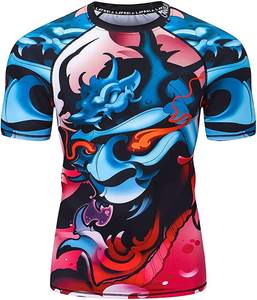 Nouveau design personnalisé vente en gros Rashguard personnalisé à manches longues entièrement sublimé OEM MMA BJJ Compression chemises hommes - Product Image 4