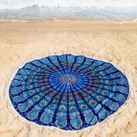 Floral Printed design cotton round mandala <strong>beach</strong> towel soft Quality Large size Round Golf <strong>Beach</strong> Towel Supplier in India..