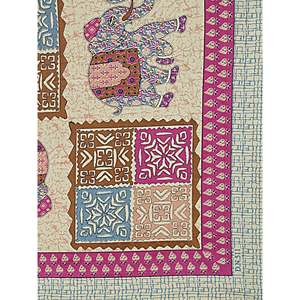 Drap de lit King Size rose 240 TC 100% coton avec 2 taies d'oreiller, motifs ethniques, draps-housses pour usage domestique (ADB1479) - Product Image 5