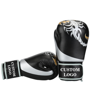 Gants de boxe avec logo personnalisé Entraînement professionnel Gants de boxe de combat économes 100% cuir véritable - Product Image 1
