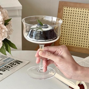 Clair court pied Smoothie verre pouding crème glacée Milkshake bagatelle tasse coupé verre <span class=keywords><strong>Transparent</strong></span> gobelet - Product Image 4