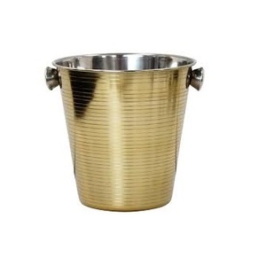 Cubo de hielo de metal con acabado a mano de diseño antiguo, exportador al por mayor, cubo de hielo y acero hecho a mano de nuevo diseño - Product Image 2