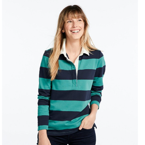 Polo à manches longues rayé pour femmes, séchage rapide, coton de qualité supérieure, prix de gros bon marché, fabricant de polos rayés pour femmes - Product Image 6