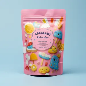 Bolsa Ziplock impresa personalizada, embalaje Vertical, bolsa Mylar, nueces, dulces, aperitivos, bolsa de embalaje de alimentos