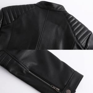 Chaqueta de cuero de talla grande de alta calidad para hombre, ropa de abrigo a prueba de viento con cierre de cremallera, transpirable, ropa de carreras para motocicleta - Product Image 4