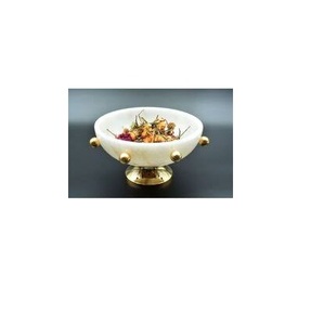 Tazón de mármol 100% auténtico para frutas, tazón redondo para frutas, piedra blanca, textura de mármol negro, venta al por mayor - Product Image 6