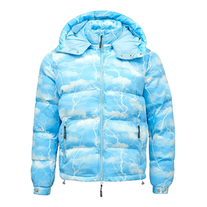 Custom Design Men's Jackets 100% Shiny Polyester Thick Padded Winter Custom Streetwear Puffer Jacket Warm Bubble Style - Product Image 1