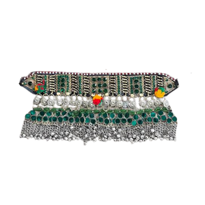 Mode féminine afghane Kuchi Tribal Vintage ensembles de bijoux léger respirant collier boucles d'oreilles pour les mariages dans un motif personnalisé - Product Image 3