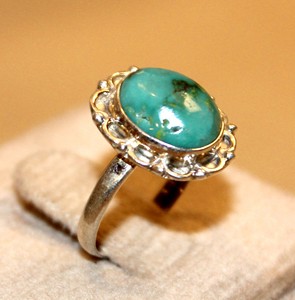 Party Wear 925 Sterling Silver <b>Turquoise</b> <b>Ring</b> Custom Design for Yoga Studio Gift Premium Quality - Product Image 2