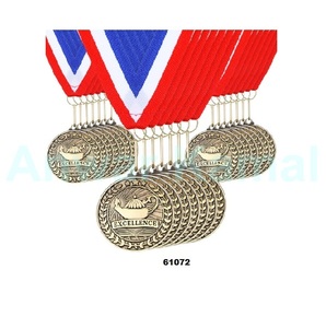Médailles de prix Médailles d'or en vrac avec rubans de cou Trophée en métal Prix Cadeau pour compétitions Fête Enfants et adultes - Product Image 3