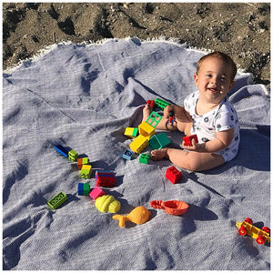 Toalla de playa redonda de calidad premium 100% algodón XXL Toalla de playa turca Peshtemal Toalla de hammam turca - Product Image 1