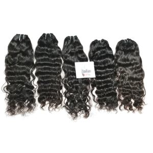 ผมแท้แบบอินเดีย 100% ราคาส่ง แบบไม่ผ่านกระบวนการ จัดเรียงเกล็ดผม แบบลอนลึก สไตล์ Deep Wave สำหรับส่งออก - Product Image 4