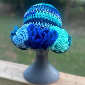 Sombrero de Ganchillo con Volantes y Diseño a Cuadros Colorido para Uso Diario y Fiestas, Estilo Punkins Perfection, para Primavera y Verano - Product Image 2
