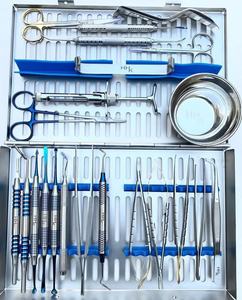 Kit d'implant parodontal dentaire de couleur personnalisée outils chirurgicaux pour les procédures d'implantologie avec porte-aiguilles et détartreurs - Product Image 6