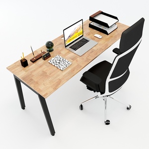 Aton HBAT026 Modern Minimalist 160x60cm Rubberwood <b>Desk</b> with Iron Legs Durable <b>Foldable</b> Office Furniture for Bedroom Office Use - Product Image 2
