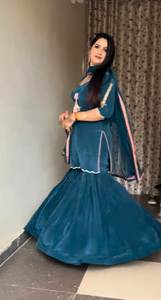 Ce Ganesh Chaturthi Festive Special Ladies Wear Pure Silk Fabric Front Side Digital Printed Top & Sharara With Dupatta Set - Product Image 3