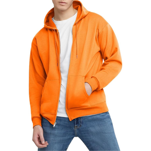 Custom Logo Heavyweight Full <b>Zip</b> up Hoodies Oversize Two-sided Design <b>Men's</b> Hoodies With Zipper Embroidery Hoodies for Unisex - Product Image 1