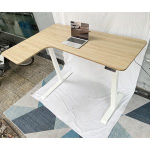 FlexiCorner Modern 110x160cm Sit-Stand Desk Plywood Lifting <b>Table</b> with 3-Joint <b>Electric</b> Base for Office Gym & Bedroom-FLD018 - Product Image 3