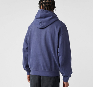 Fabricants de vêtements, sweat-shirt en molleton personnalisé 100% coton, coupe classique, vintage, délavé à l'acide, déchiré, vieilli, écologique, automne - Product Image 2