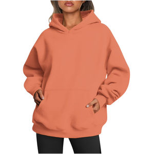 Primavera 2025, sudaderas con capucha y sudaderas de talla grande para mujer, Tops de bolsillo, ajuste holgado, suéter holgado de moda con hombros caídos, Sudadera con capucha para mujer - Product Image 2