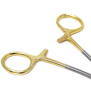 Tijeras quirúrgicas de alta precisión de 6,5 pulgadas con insertos de carburo de tungsteno | Tijeras TC de acero inoxidable rectas y curvas - Product Image 2