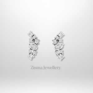 Boucles d'oreilles de luxe en diamant Piercing Stud 14K 18K Solid Gold Real Lab Grown and Natural Diamonds IGI GIA Certified Fine Jewelry - Product Image 5