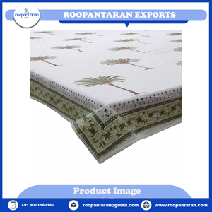 Dernière conception du fabricant indien Surajmukhi Canary Gud Indian Hand Block Nappe longue en coton doux imprimé au prix de gros - Product Image 6