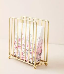 High Quality Brass Napkin Holder Stand Tea Cup Design <b>Christmas</b> Gold Square Brass Paper Napkin Holder - Product Image 4