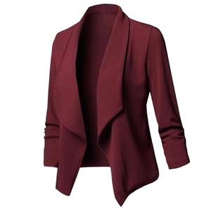 Chaqueta de un solo botón para mujer con logotipo personalizado, Chaqueta de traje de oficina de manga larga ajustada para ropa formal e informal 2026 - Product Image 5