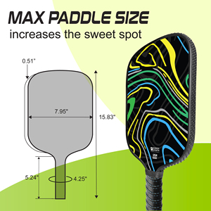 Pagaies de Pickleball thermoformées GREEN Graphite T700 Grained Edge Guard - Product Image 5