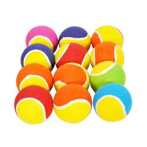 Pelotas DE TENIS multicolores impresas con logotipo personalizado al por mayor hechas de caucho natural para entrenamiento deportivo - Product Image 4
