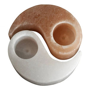 Portavelas con forma de corazón de sal de roca Rosa Natural del Himalaya de calidad superior, fabricante paquistaní más vendido, artesanías naturales - Product Image 1