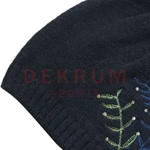 Meilleur bonnet personnalisé en gros, votre propre logo brodé, bonnet tissé avec différents motifs, taille adulte - Product Image 4