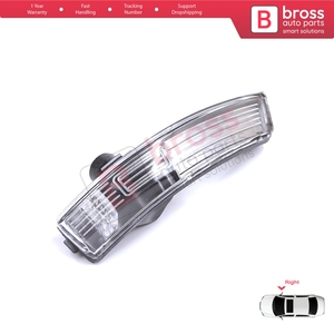 Lente de Espejo Retrovisor Lateral Derecho BSP1242-2 con Luz Indicadora Blanca Transparente para Focus 2007-2020 Mondeo MK4 2007-2015 8M5113B384AA - Product Image 4