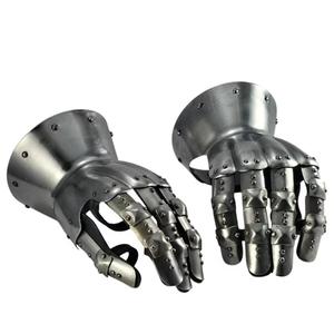 Gants gantelet médiévaux gravés gothique fantaisie Cosplay armure pour Halloween pour cadeau parfait artisanat en métal - Product Image 3