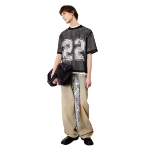 Quick Dry Mesh Football Jersey <b>Men</b> Oversized Cropped Fit Boxy T Shirts Printed Design Mesh <b>Crop</b> American Football Jersey - Product Image 5