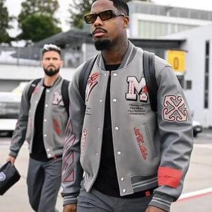 Custom logo Varsity <b>Jacket</b> Men Windproof Hip Hop Men Unisex Racing <b>Jacket</b> for Men - Product Image 3