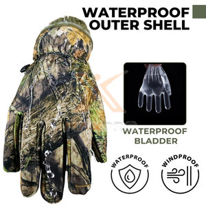 Gants de chasse d'extérieur au design unique, faible MOQ, couleur unie, légers, imperméables, en polyester, personnalisables - Product Image 3