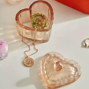 Boîte à bijoux en verre de qualité supérieure, idéale pour un anniversaire, un mariage ou une fête - Product Image 1