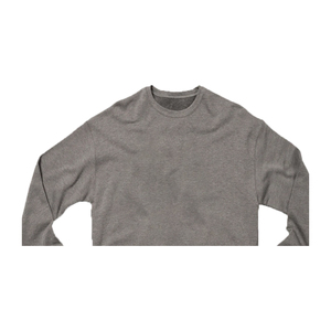 Eco-Friendly Winter Women's Grey Embroidered Fleece Sweatshirt Breathable Windproof 340g Polyester/Cotton Regular Crew Neck Full - Product Image 4