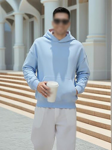 เสื้อฮู้ดดี้สตรีทแวร์แบบสั่งทำ ผ้าฝ้าย 100% 450 GSM ทรงปกติ ปักลายและพิมพ์ลายกราฟฟิตี ทุกสี - Product Image 2