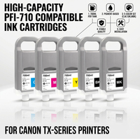 Cartouche d'encre de remplacement Enlite Factory Wholesale PFI710, volume 700 ml, pour imprimantes graphiques Canon TX2000, 3000, 4000 pour affiches