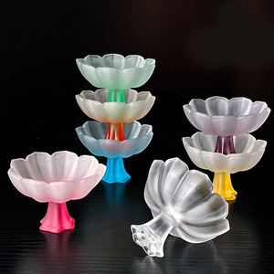 Tasse à thé en cristal JUXINDA, tige de <span class=keywords><strong>lotus</strong></span>, tasse de maître, tasse à dégustation de thé pour femme, tasse à tige unique, style rétro de la dynastie Song. - Product Image 3